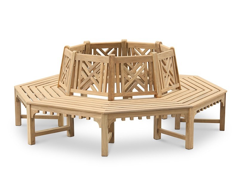 Princeton Teak Octagonal Tree Bench 2.2m