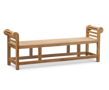 Lutyens-Style Teak Backless Bench - 1.95m 2