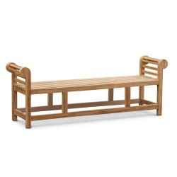 Lutyens-Style Teak Backless Bench - 1.95m