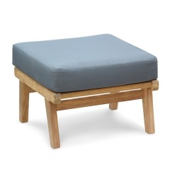Eero Mid-Century Ottoman, Teak Garden Footstool