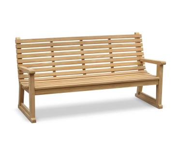 Primrose Teak Sled Bench - 1.8m 2