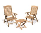 Cheltenham Reclining Garden Chairs Set with Footstool