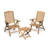 Cheltenham Reclining Outdoor Chairs Set with Footstool