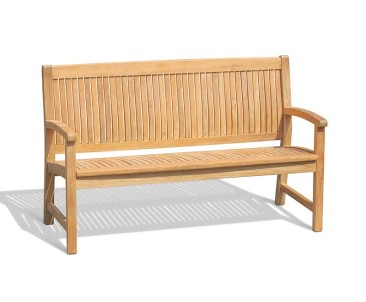 Stanford 3 Seater Teak Outdoor Bench – 1.5m