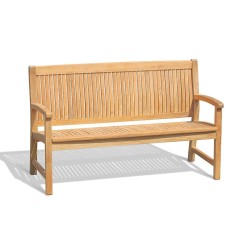 Stanford 3 Seater Teak Outdoor Bench – 1.5m