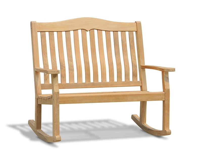 Rose Garden Teak Rocking Bench – 1.2m, 2 Seater Rose Garden Teak Rocking Bench – 1.2m, 2 Seater