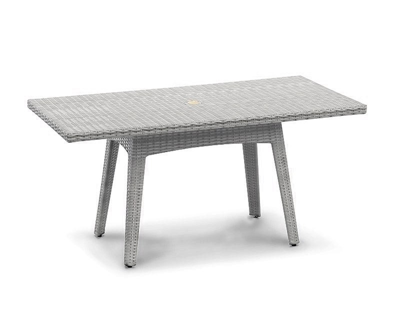 Riviera Synthetic Rattan Table - Grey Marble
