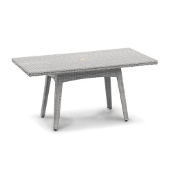 Riviera Synthetic Rattan Table - Grey Marble