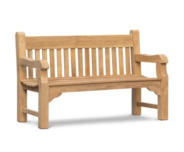 Banchory Solid Wood Teak Park Bench – 1.5m 2