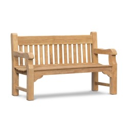 Banchory Solid Wood Teak Park Bench – 1.5m