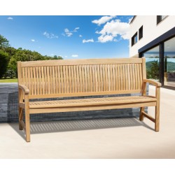 Stanford 4 Seater Teak Outdoor Bench – 1.8m
