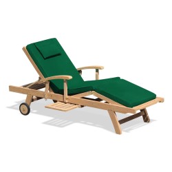 Luxury Teak Sun Lounger with arms