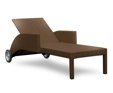 Sorrento Wicker Sun Lounger, Rattan Sun Bed