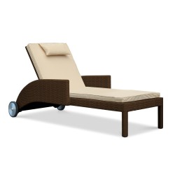 Sorrento Wicker Sun Lounger, Rattan Sun Bed