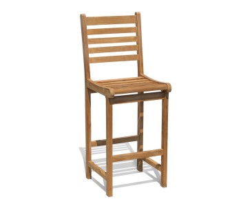 Yale Teak Outdoor Bar Stool
