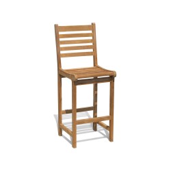 Yale Teak Outdoor Bar Stool