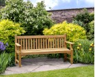Taverners Teak Traditional 6ft Garden Bench – 1.8m