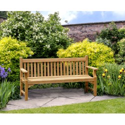 Taverners Teak Traditional 6ft Garden Bench – 1.8m