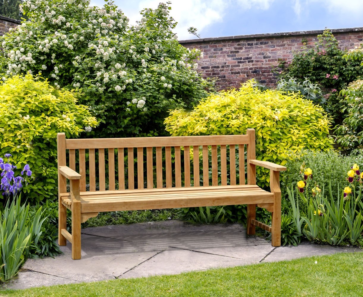 Taverners Teak Traditional Bench 1.8m