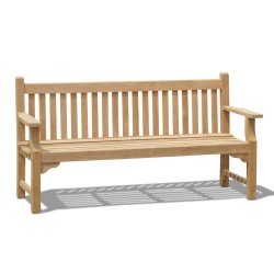 Taverners Teak Traditional Bench - 1.8m