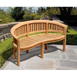 Wimbledon Teak Banana Bench