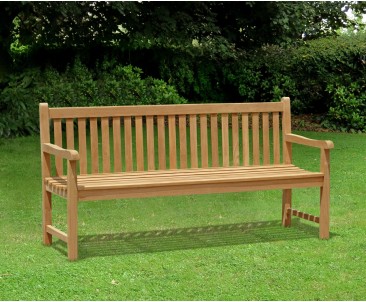 Windsor 4 Seater Teak Garden Bench, 6ft Park Bench – 1.8m