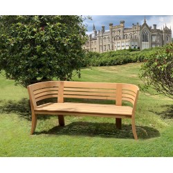 Kensington Teak Deco Bench - 3 Seater