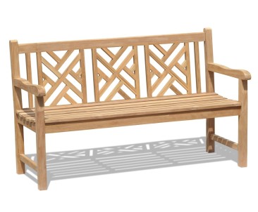 Princeton Chippendale Decorative Garden Bench – 1.5m 2