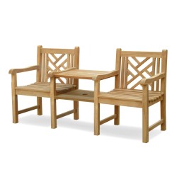 Princeton Vista Teak Garden Love Seat