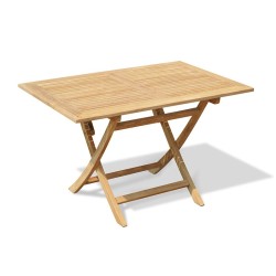 Rimini Folding Garden Table, Rectangular, Teak – 1.2m
