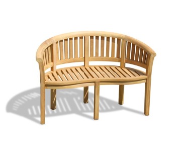 Wimbledon Bijou Banana Bench, Teak 2