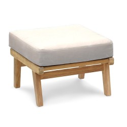 Eero Mid-Century Ottoman, Teak Garden Footstool