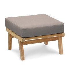 Eero Mid-Century Ottoman, Teak Garden Footstool