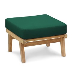 Eero Mid-Century Ottoman, Teak Garden Footstool