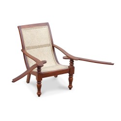 Plantation Chair with swing out arms, Teak and Rattan