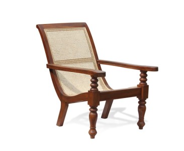 Plantation Chair with swing out arms, Teak and Rattan