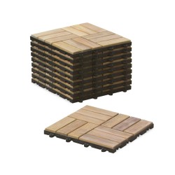 Clip-together Deck Tiles - Mosaic Square Basket Pattern