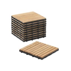 Click-together decking tiles - classic parquet pattern