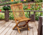 Chester Teak Low-Back Folding Garden Chair