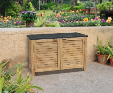 Aria Teak and Granite Garden Sideboard