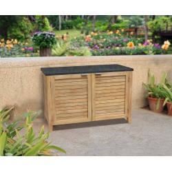 Aria Teak and Granite Garden Sideboard