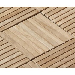 Classic Parquet Pattern 0.9m2 Teak Interlocking Deck Tiles - 10pcs