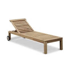 Brompton Teak Reclining Sun Lounger