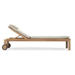 Brompton Teak Reclining Sun Lounger