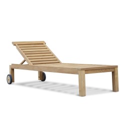 Brompton Teak Reclining Sun Lounger