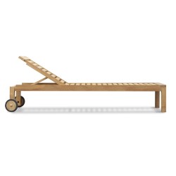 Brompton Teak Reclining Sun Lounger