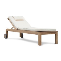 Brompton Teak Reclining Sun Lounger