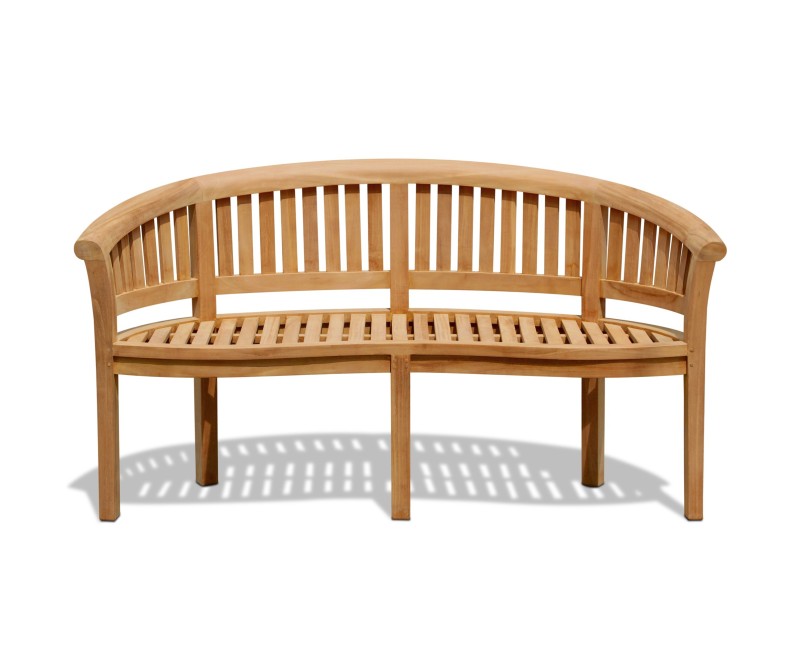 Teak Banana Bench - 3 seater