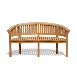 Teak Banana Bench - 3 seater