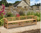 Teak Lutyens-Style Garden Bench, Low Back - 2.7m
